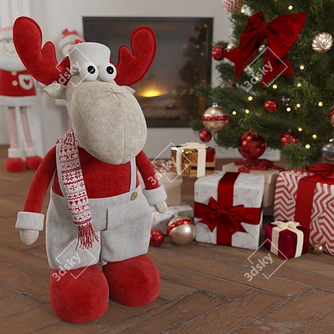 Festive Holiday Decoration Set 3D model image 3