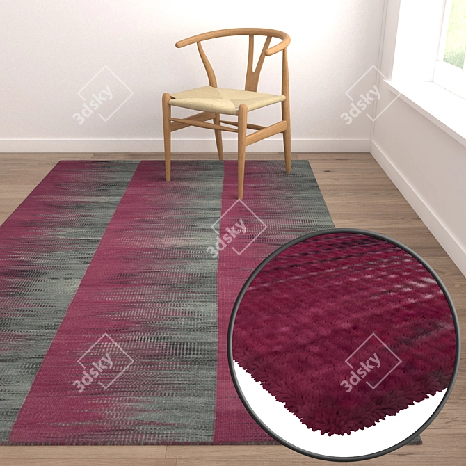 Stylish Carpet Set 2077 3D model image 5