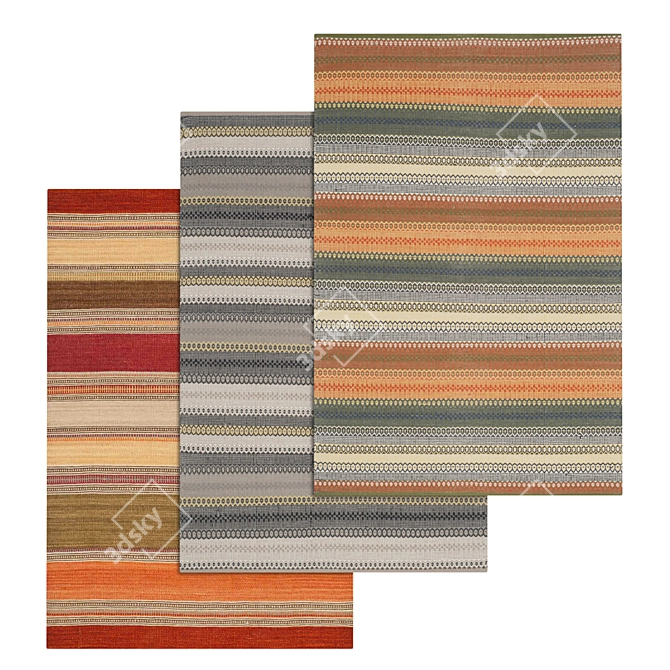 Luxury Carpet Collection: High-Quality Textures for Close and Distant Shots 3D model image 1