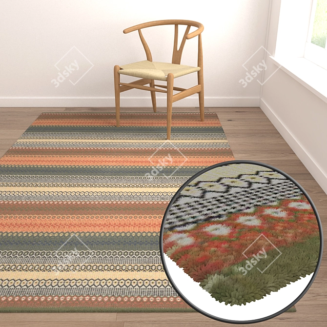 Luxury Carpet Collection: High-Quality Textures for Close and Distant Shots 3D model image 5