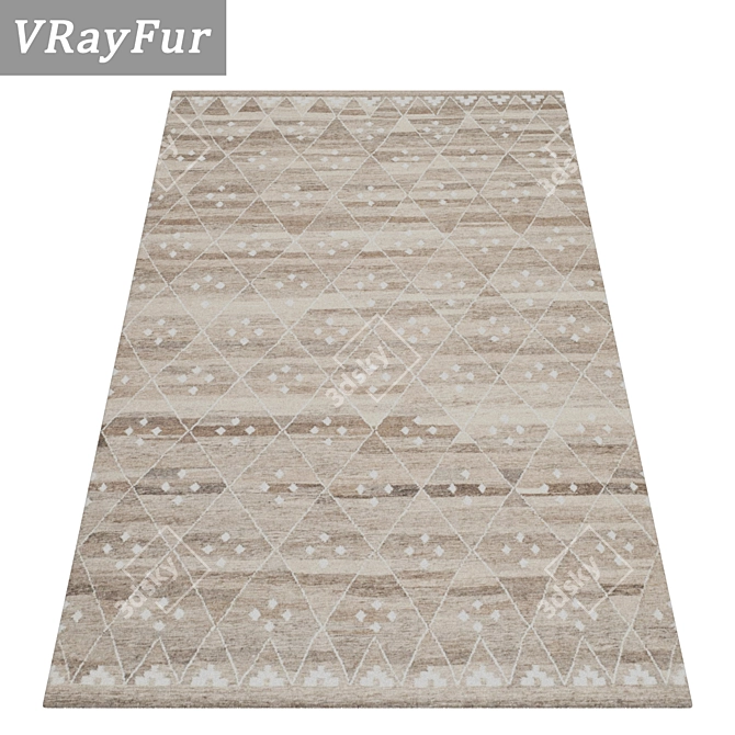 Luxury Set of Carpets - High Quality Textures 3D model image 2