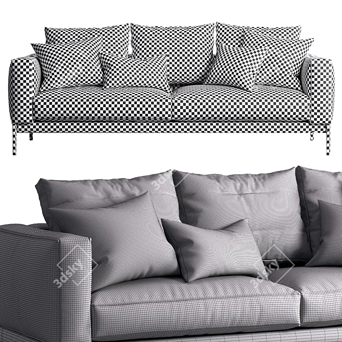 Sleek Romeo Flexform Sofa 3D model image 5