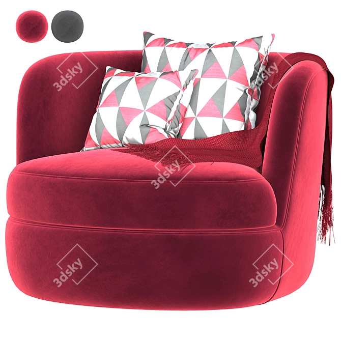 Stylish 2015 Armchair: Perfect for Any Room 3D model image 1