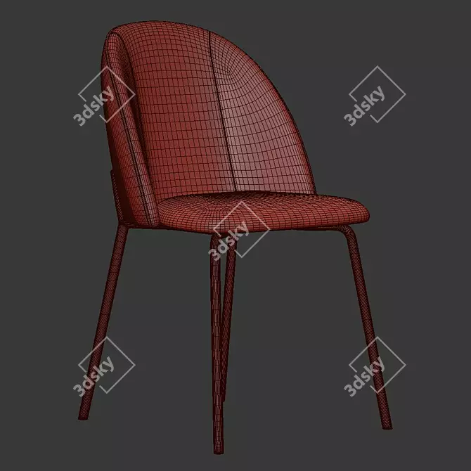 Cloyd Upholstered Side Chair: Classic Elegance for Your Home 3D model image 4