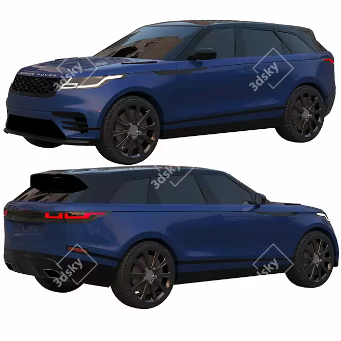 2017 Range Rover Velar: Low Poly Game-Ready 3D model image 8