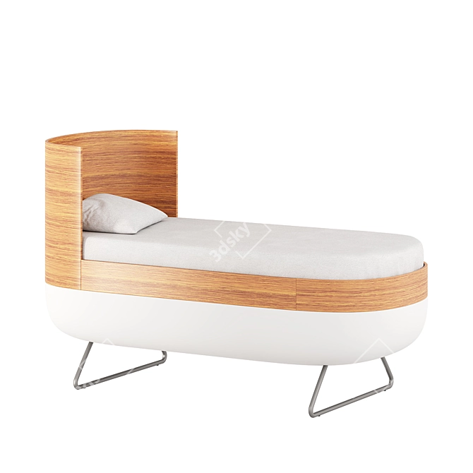 Modern Convertible Cot: Three Adjustable Models 3D model image 4