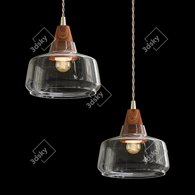 Scandinavian Style Pendant Light 3D model image 1