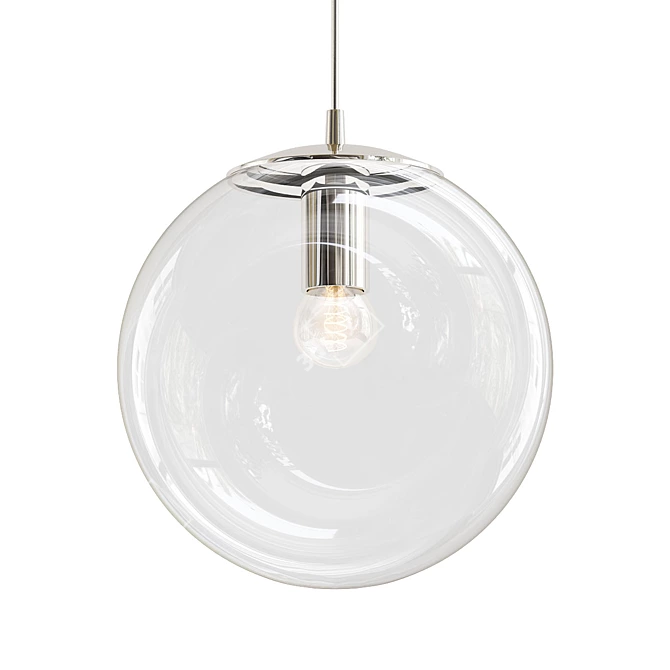 Tinted Glass Pendant Light Collection 3D model image 3