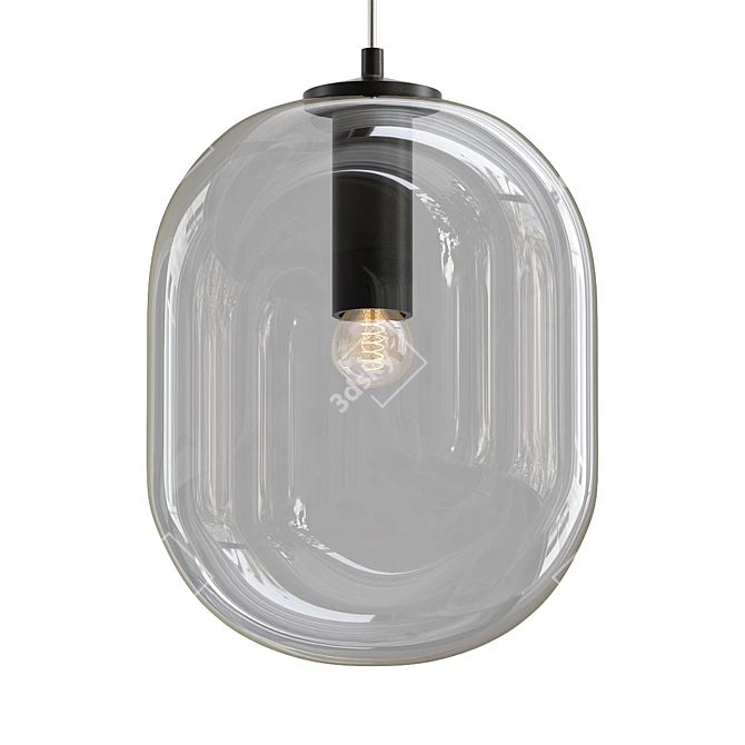 Tinted Glass Pendant Light Collection 3D model image 5