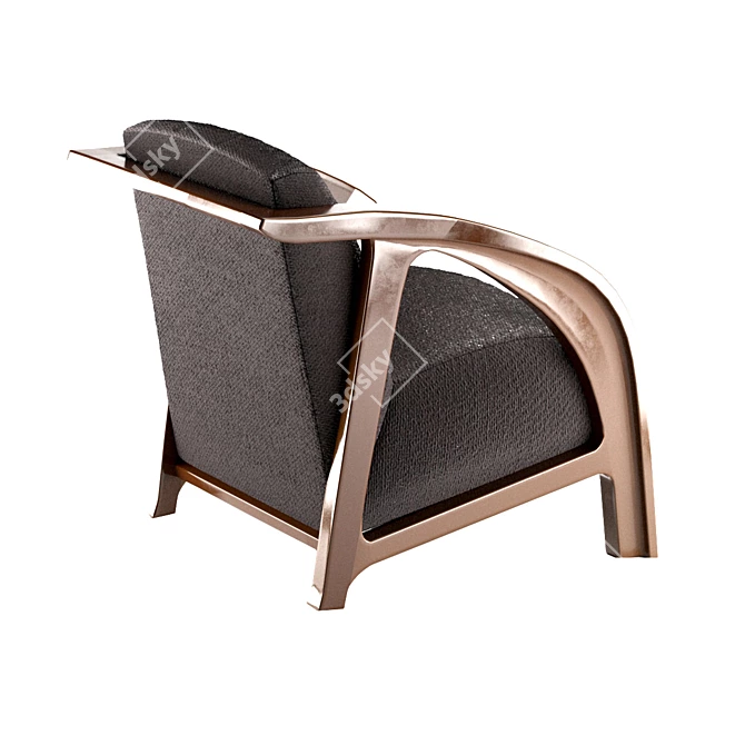 Contemporary Armchair: Stylish and Comfortable 3D model image 2