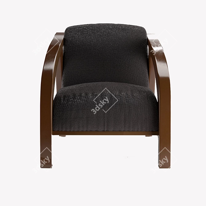 Contemporary Armchair: Stylish and Comfortable 3D model image 4