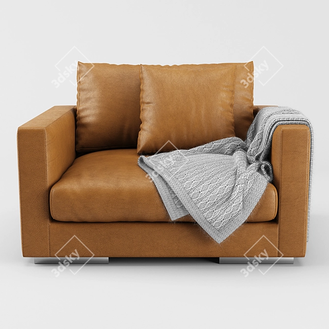 Flexform Magnum Armchair: Stylish and Comfortable Seating Solution 3D model image 2