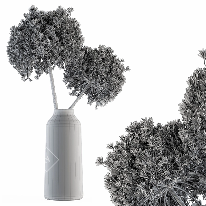 Nature's Delight Dried Plant Bouquet 3D model image 4