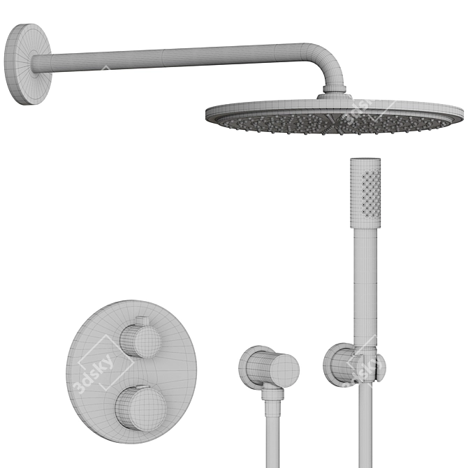GROHE Grohtherm Shower Set 3D model image 5