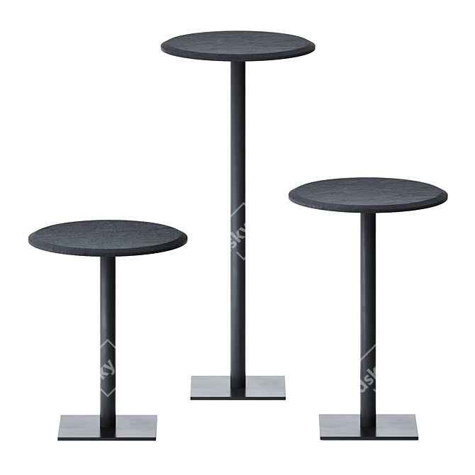 Sleek Lava High Tables 3D model image 1