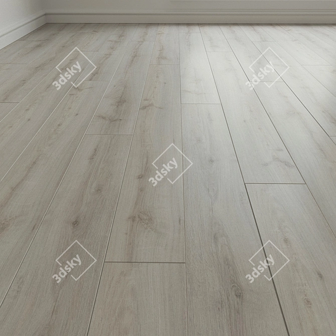 Luxe Laminate Flooring: Seamless Installation & Customizable Texture 3D model image 1