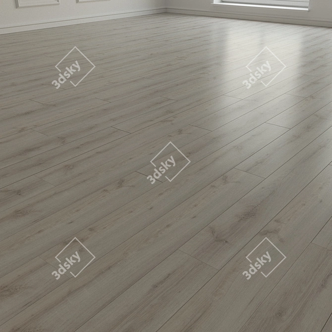 Luxe Laminate Flooring: Seamless Installation & Customizable Texture 3D model image 2