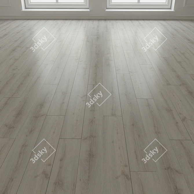 Luxe Laminate Flooring: Seamless Installation & Customizable Texture 3D model image 3