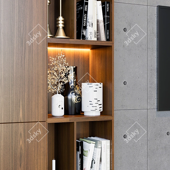 Modern TV Wall Unit 3D model image 3