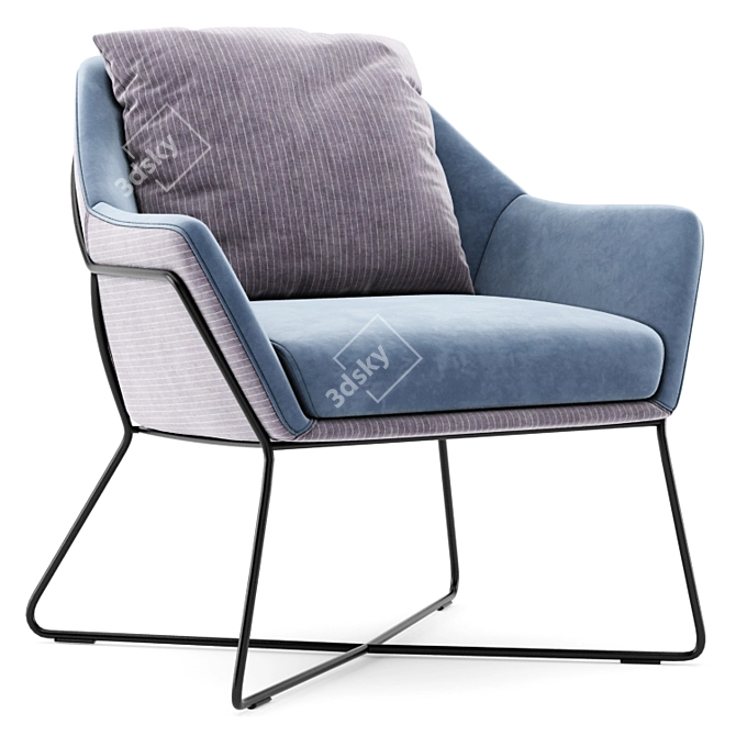 Beth Accent Armchair: Elegant and Comfortable 3D model image 1