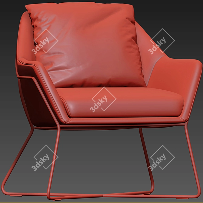 Beth Accent Armchair: Elegant and Comfortable 3D model image 3