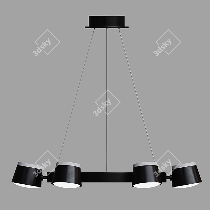 Elegant LED Pendant Chandelier 3D model image 2