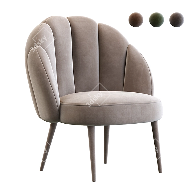 Comfortable Daisy Armchair: Stylish, Compact Design 3D model image 1