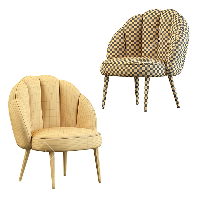 Comfortable Daisy Armchair: Stylish, Compact Design 3D model image 5