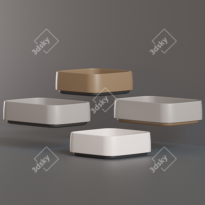 Sophisticated Ceramica Flaminia FLAG: Basin & Mixer 3D model image 2