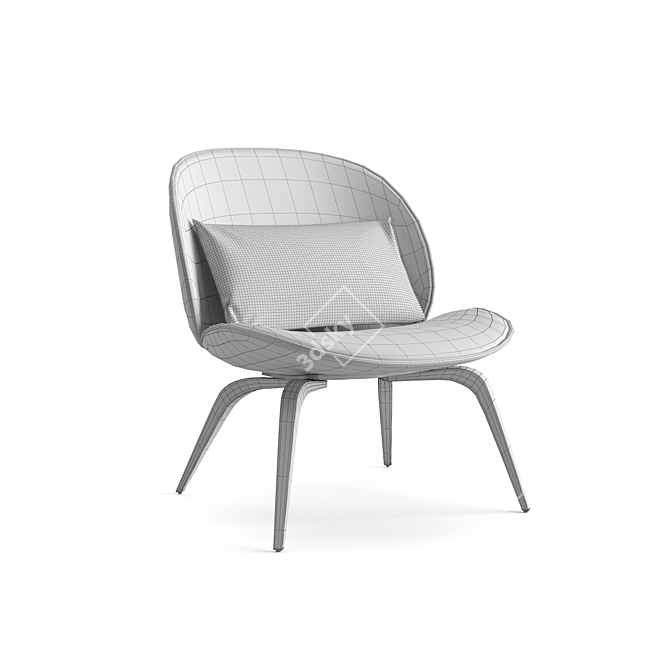 Sleek and Modern Gubi Chair 3D model image 4