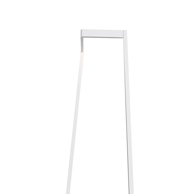 Minimalist White Metal Floor Lamp 3D model image 3