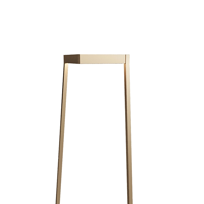 Golden Glow Minimal Floor Lamp 3D model image 3