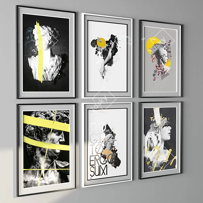 Modern Art Frame Collection 3D model image 2