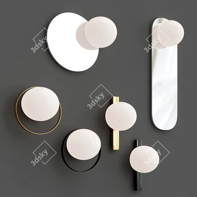 Sleek and Stylish: CIRC - Wall Lights. 3D model image 1