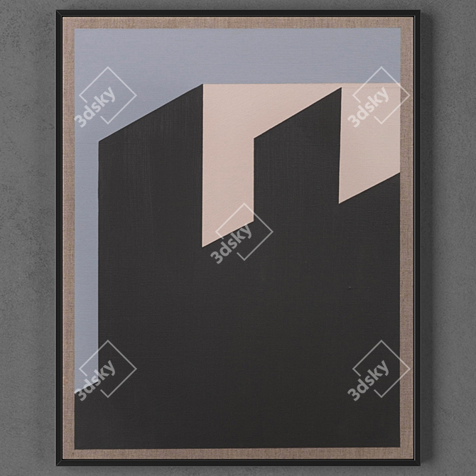 Modern Abstract Art Frames - Set of 2 3D model image 2