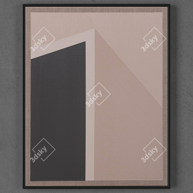 Modern Abstract Art Frames - Set of 2 3D model image 3