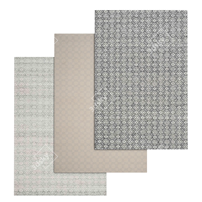 Ultimate Carpet Set - High-Quality Textures in 3 Variations 3D model image 1
