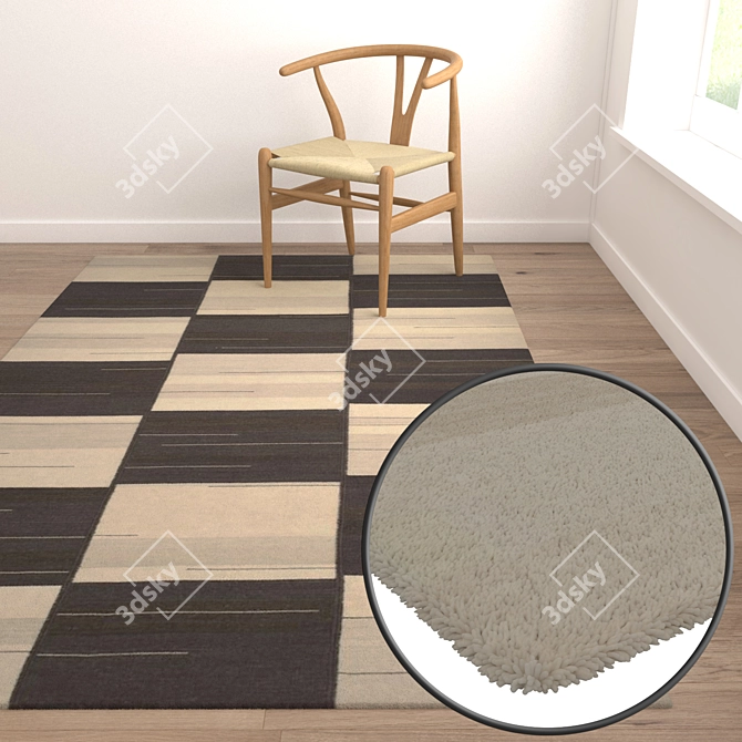 Title: High-Quality Carpets Set 3D model image 5