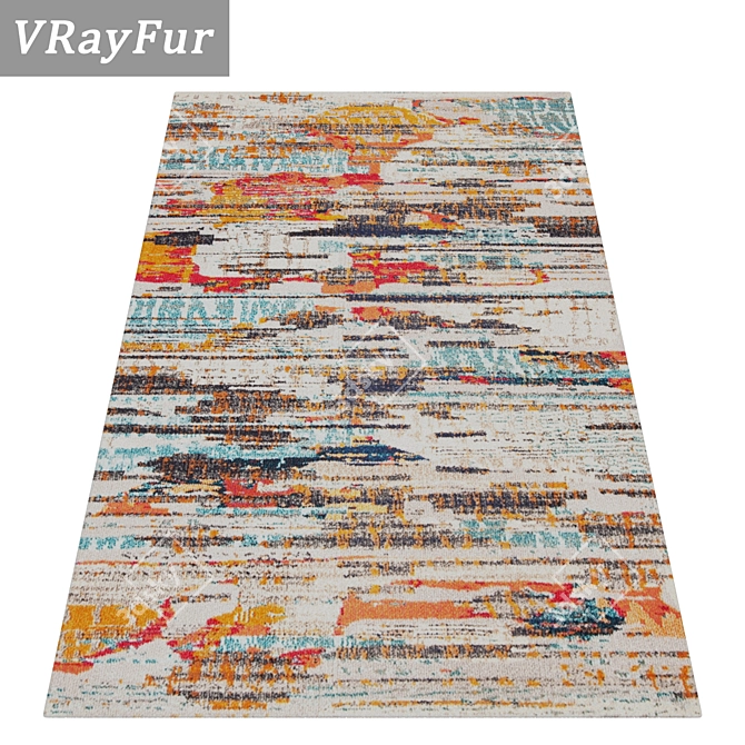 Title: Luxury Carpet Set - High-Quality Textures 3D model image 2