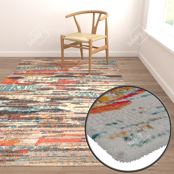 Title: Luxury Carpet Set - High-Quality Textures 3D model image 5