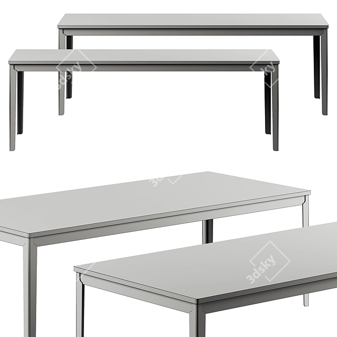 Arflex Hug Table: Sleek and Stylish Design 3D model image 2