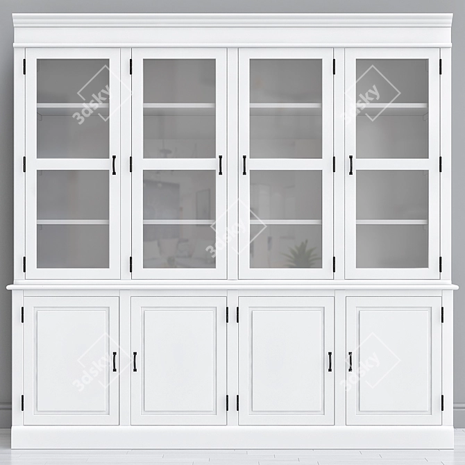 Elegant French Kitchen Cabinet 3D model image 1