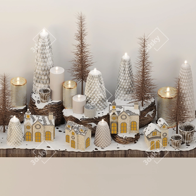 Festive Holiday Decor Set 3D model image 5