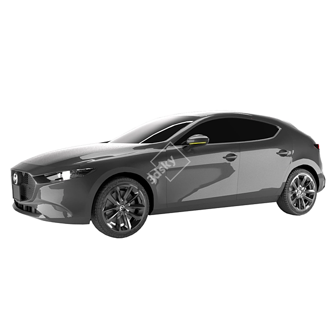 Sleek and Powerful: Mazda 3 2019 (Low Poly & Game Ready) 3D model image 2