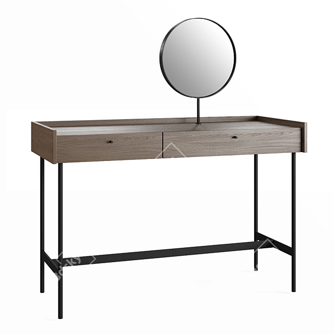 Minimalistic Scandinavian Writing Desk 3D model image 1