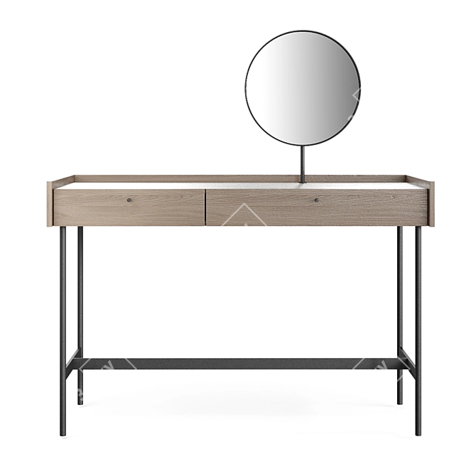 Minimalistic Scandinavian Writing Desk 3D model image 2