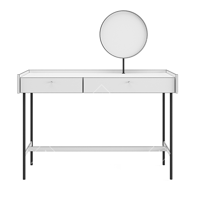 Minimalistic Scandinavian Writing Desk 3D model image 4