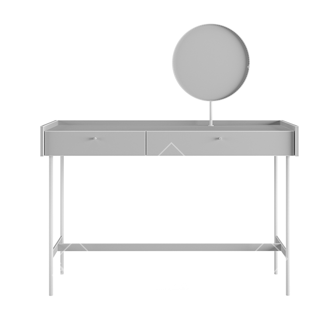 Minimalistic Scandinavian Writing Desk 3D model image 5