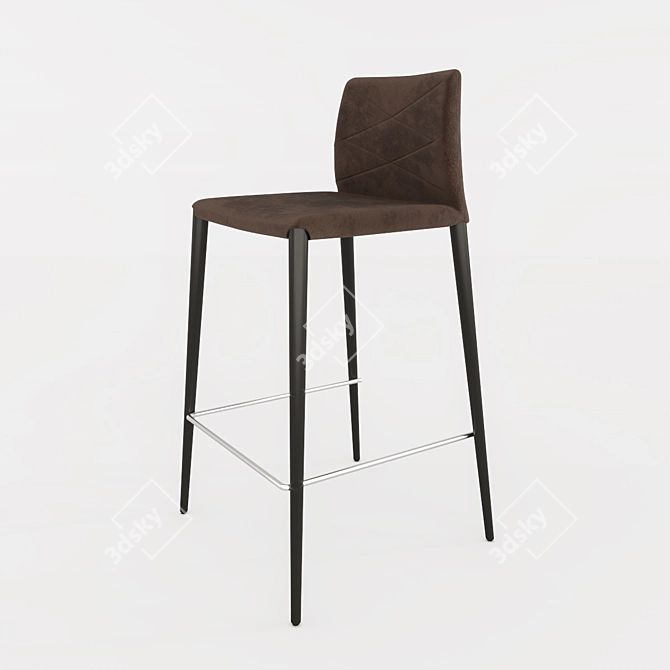 Volcker Halfbar Stool: Stylish and Comfortable 3D model image 1