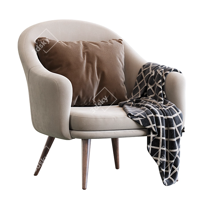 Comfort Meets Style: Deephouse Magrib Armchair 3D model image 1